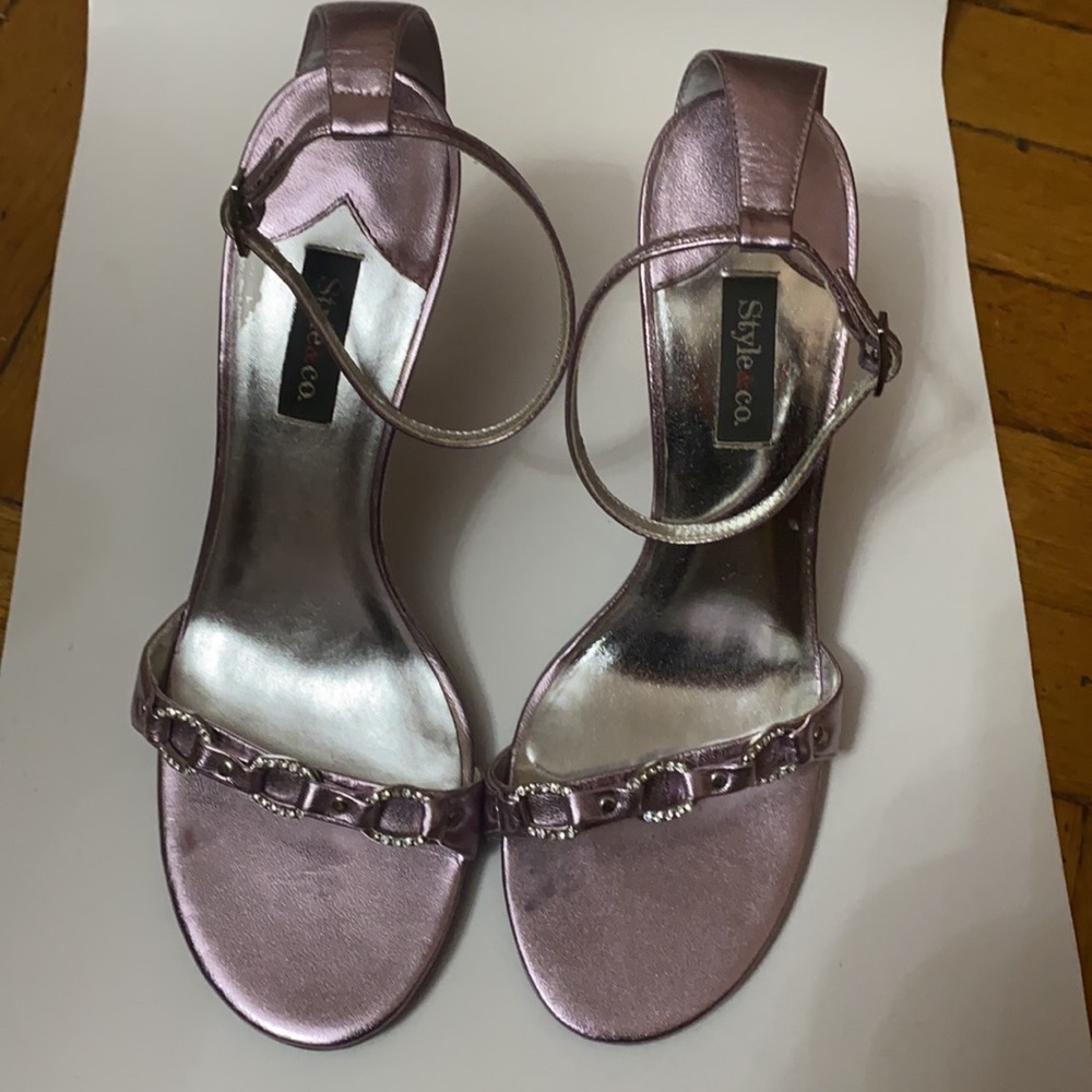 Style&Co. heel sandals with rhinestones - Picture 1 of 16